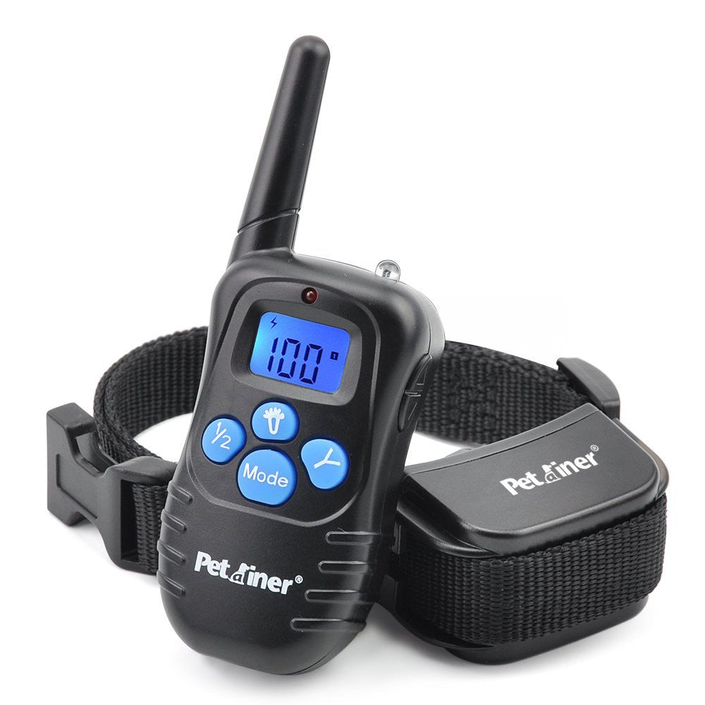 Petrainer PET998DRB Dog Training Collar Rechargeable and Rainproof 330yd Remote Dog Shock Collar with Beep, Vibration and Shock Electronic Collar