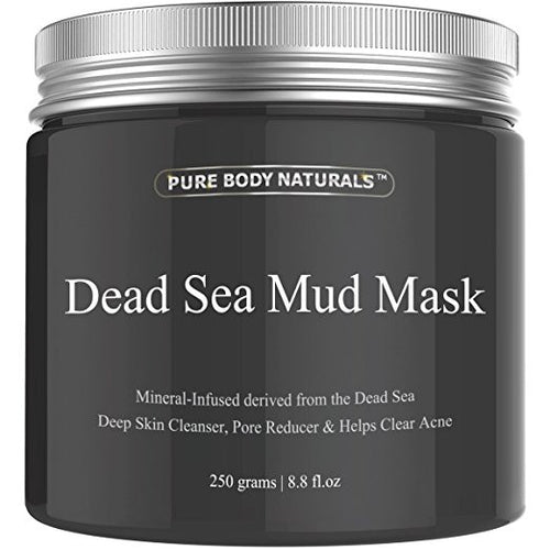 Pure Body Naturals Beauty Dead Sea Mud Mask for Facial Treatment, 250g / 8.8 fl.oz